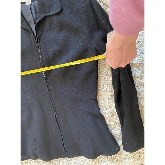 Vintage Isabel Ardee Blazer Top Zip Up Black Wool 10 - Picture 8 of 8